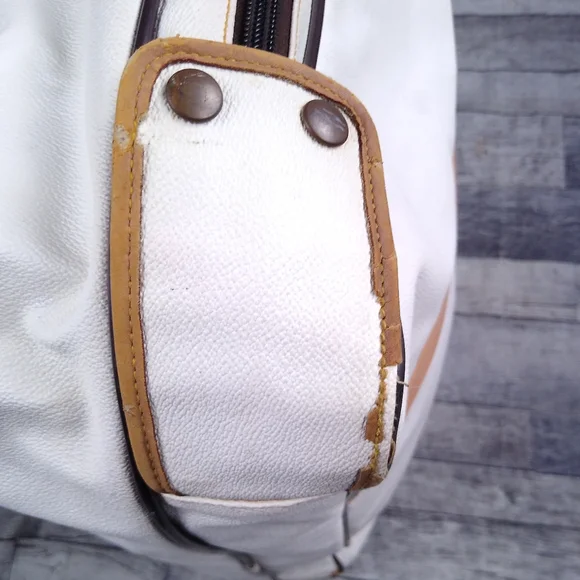 Vintage 1990's Hunting World Full Size Leather Travel Bag Suitcase - Picture 8 of 16